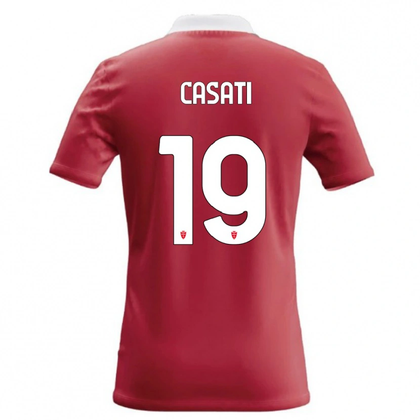 Danxen Dames Leonardo Casati #19 Rood Wit Thuisshirt Thuistenue 2026/27 T-Shirt