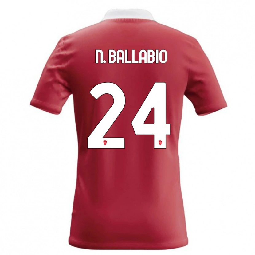 Danxen Dames Nicolò Ballabio #24 Rood Wit Thuisshirt Thuistenue 2026/27 T-Shirt