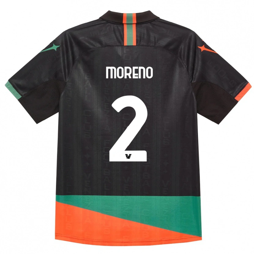 Danxen Dames Matías Moreno #2 Zwart Oranje Groen Thuisshirt Thuistenue 2026/27 T-Shirt