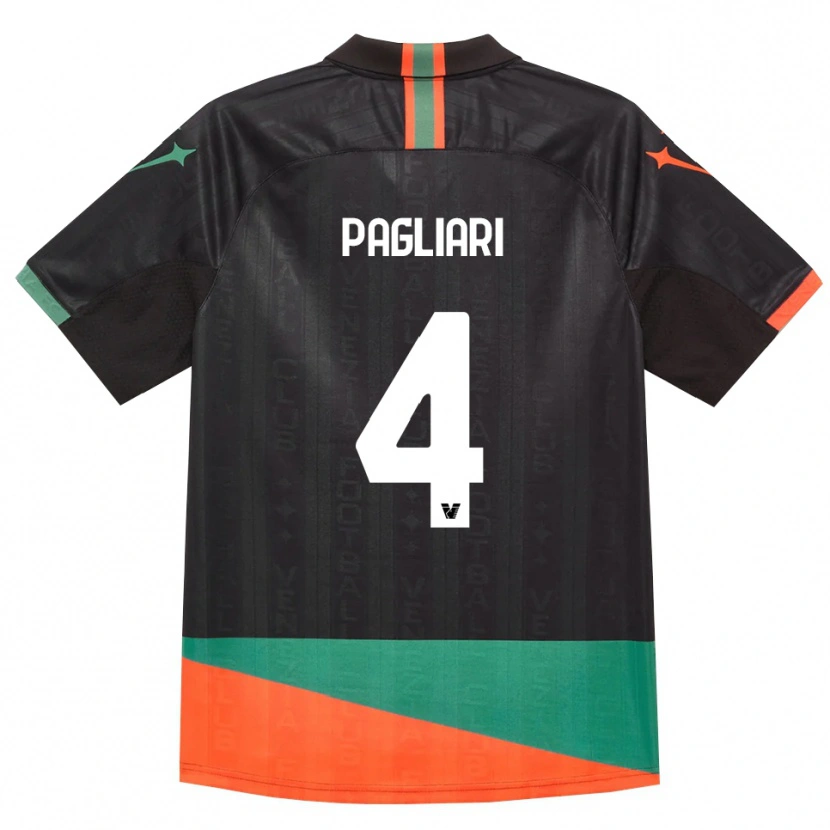 Danxen Dames Alessandro Pagliari #4 Zwart Oranje Groen Thuisshirt Thuistenue 2026/27 T-Shirt