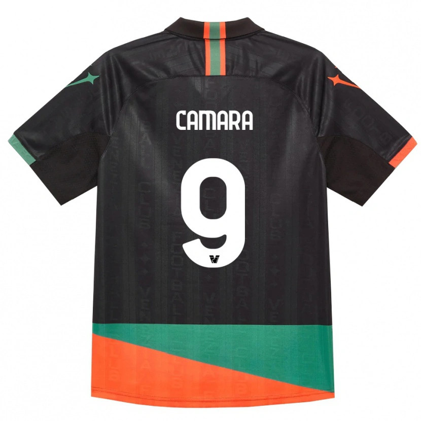 Danxen Dames Bakary Camara #9 Zwart Oranje Groen Thuisshirt Thuistenue 2026/27 T-Shirt