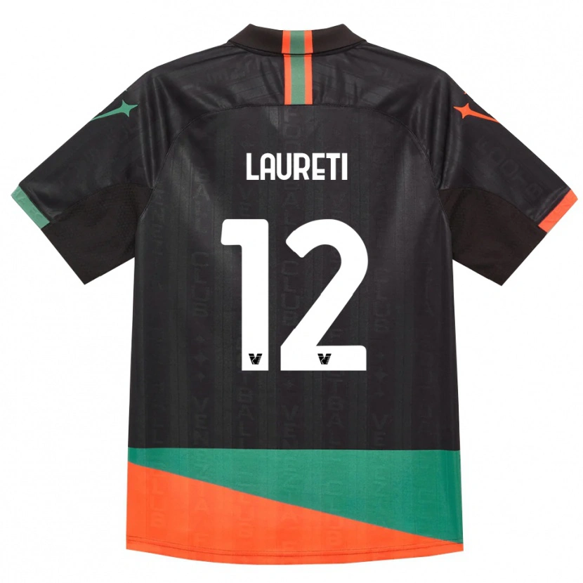 Danxen Dames Tommaso Laureti #12 Zwart Oranje Groen Thuisshirt Thuistenue 2026/27 T-Shirt