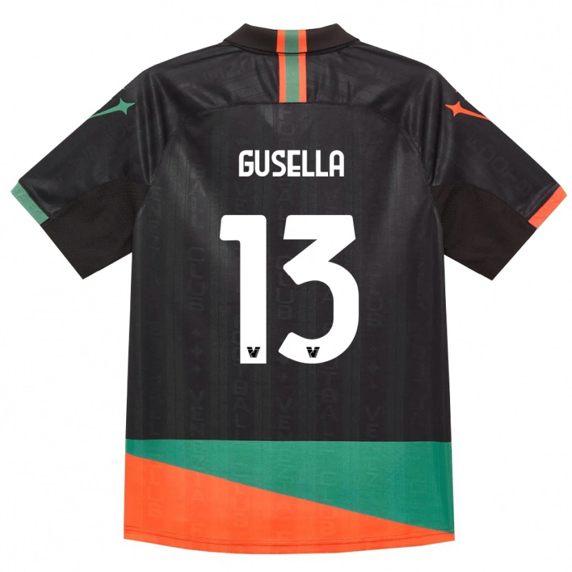 Danxen Dames Pietro Gusella #13 Zwart Oranje Groen Thuisshirt Thuistenue 2026/27 T-Shirt