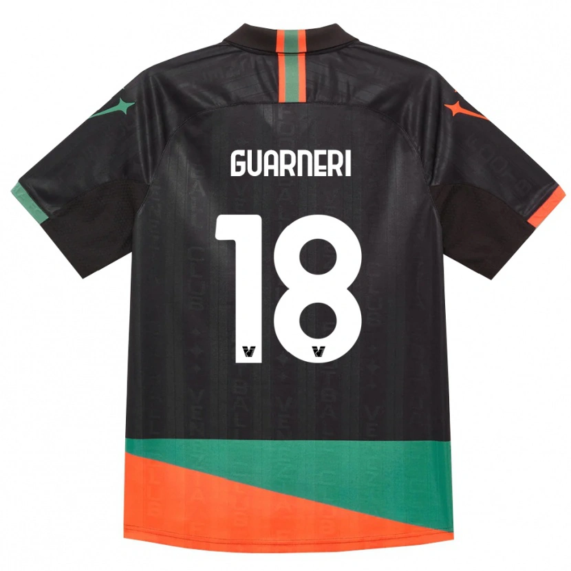 Danxen Dames Davide Guarneri #18 Zwart Oranje Groen Thuisshirt Thuistenue 2026/27 T-Shirt