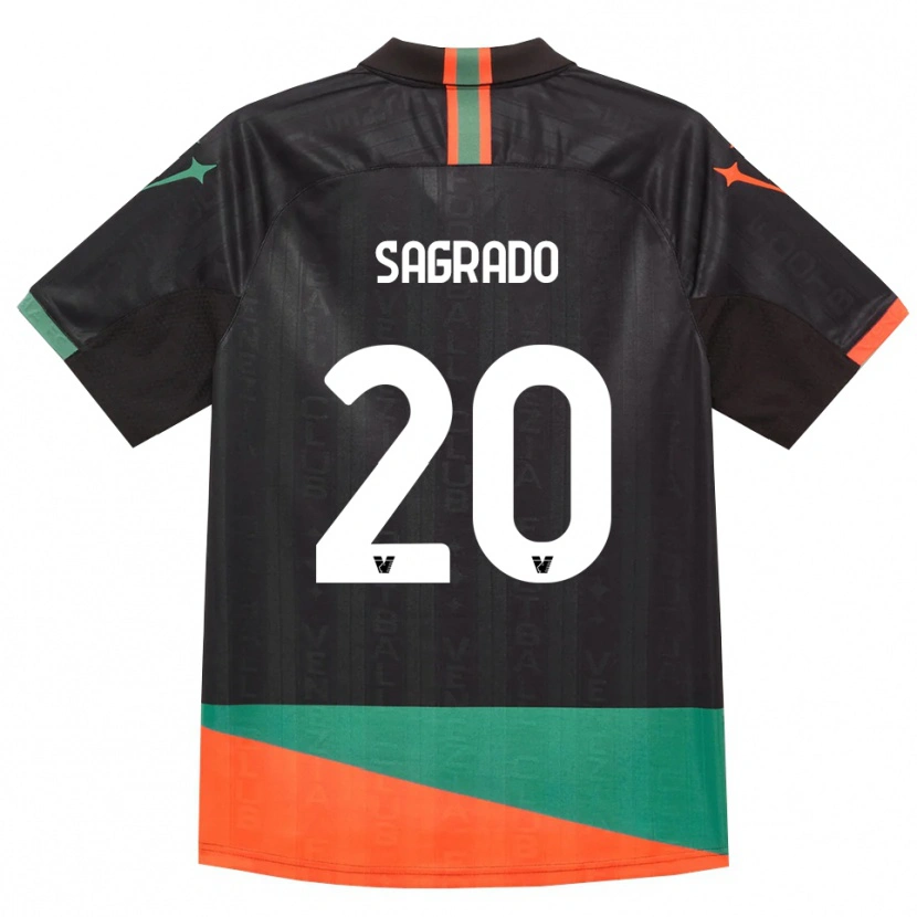 Danxen Dames Richie Sagrado #20 Zwart Oranje Groen Thuisshirt Thuistenue 2026/27 T-Shirt