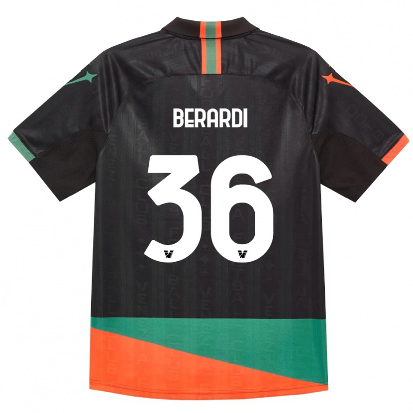 Danxen Dames Lorenzo Berardi #36 Zwart Oranje Groen Thuisshirt Thuistenue 2026/27 T-Shirt