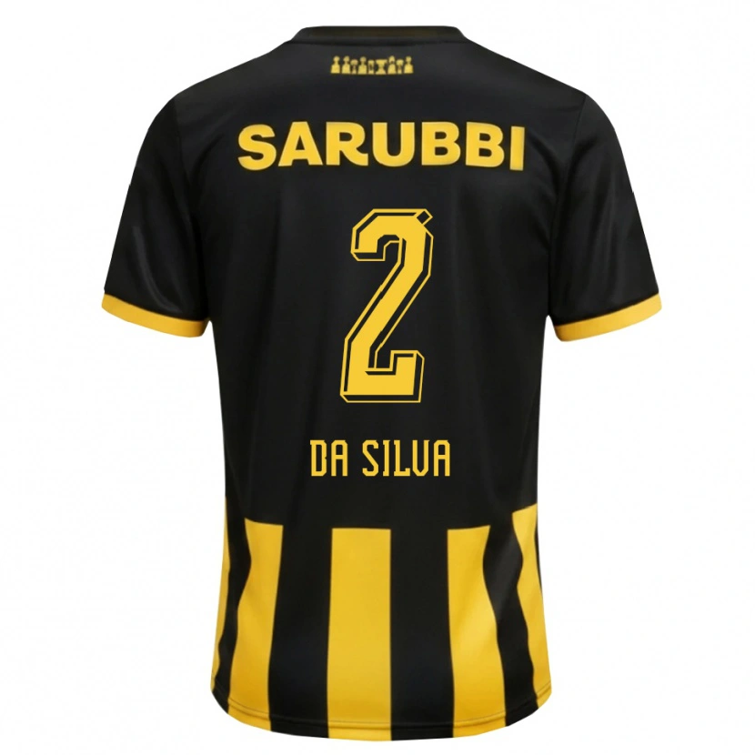 Danxen Dames Gabriel Da Silva #2 Zwart Geel Thuisshirt Thuistenue 2026/27 T-Shirt