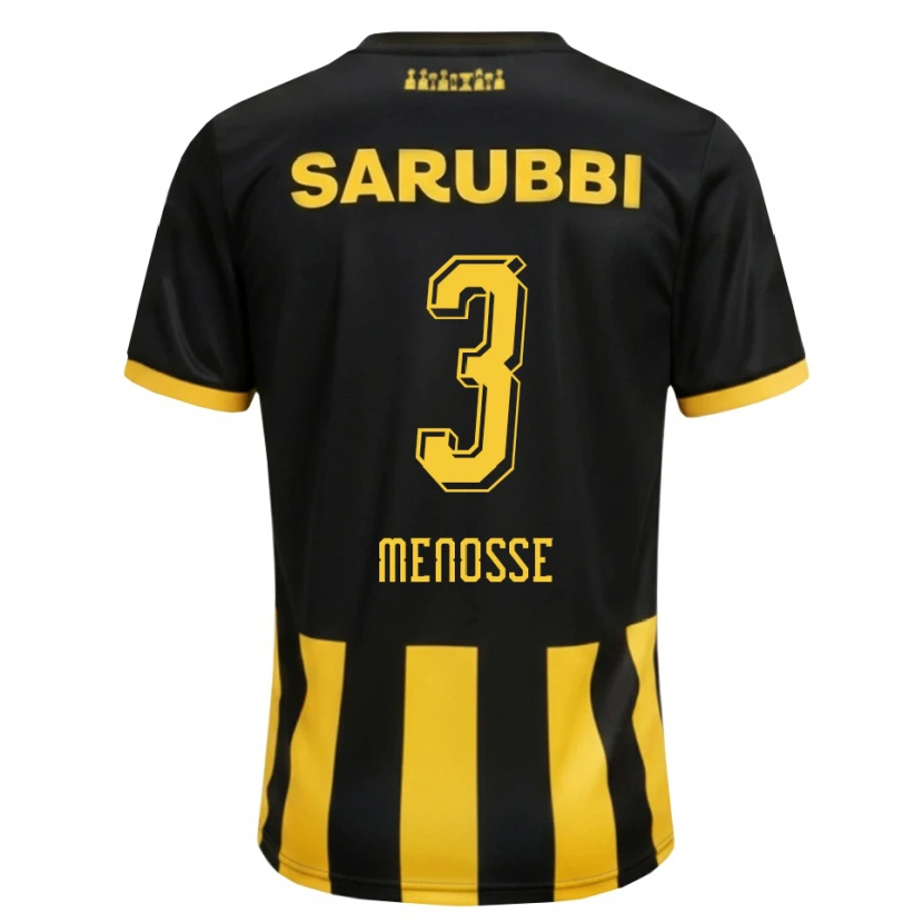 Danxen Dames Hernán Menosse #3 Zwart Geel Thuisshirt Thuistenue 2026/27 T-Shirt