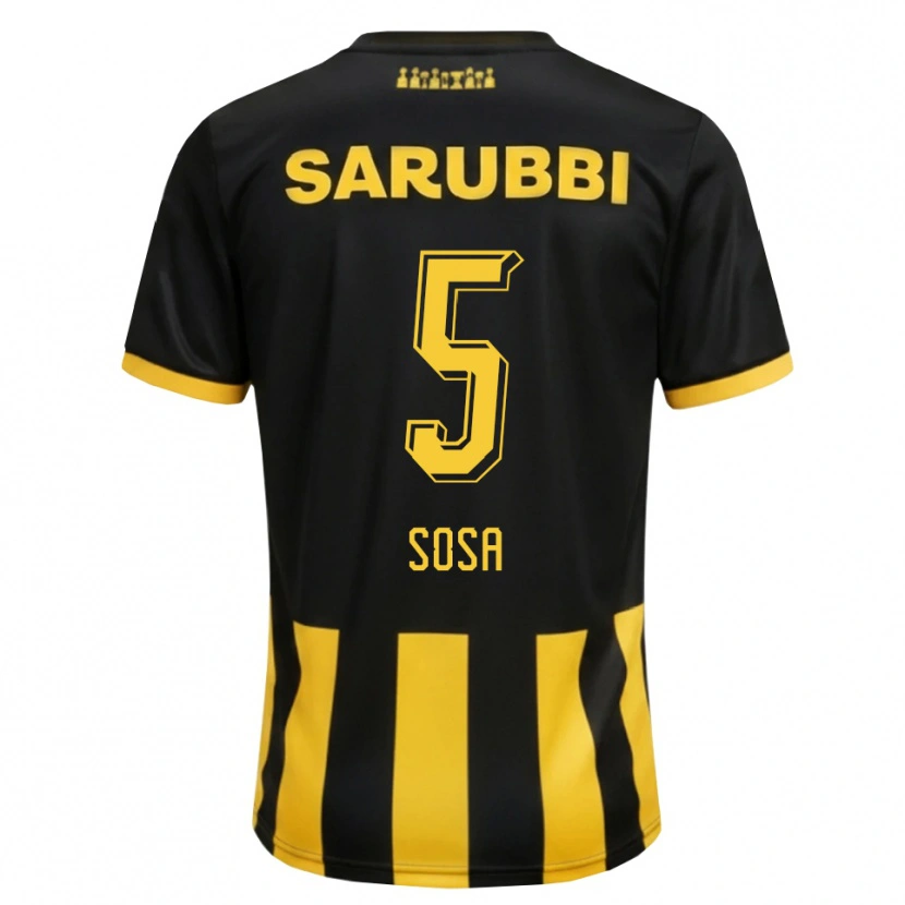 Danxen Dames Ignacio Sosa #5 Zwart Geel Thuisshirt Thuistenue 2026/27 T-Shirt