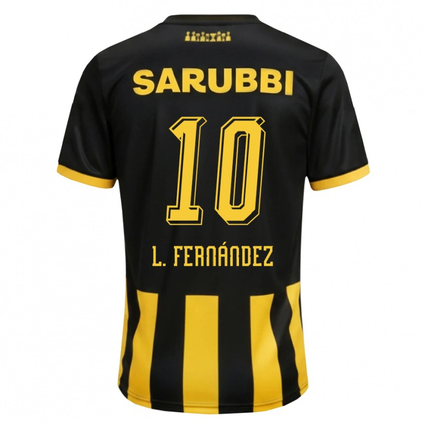 Danxen Dames Leonardo Fernández #10 Zwart Geel Thuisshirt Thuistenue 2026/27 T-Shirt