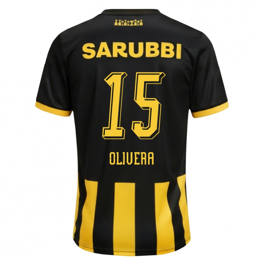 Danxen Dames Maximiliano Olivera #15 Zwart Geel Thuisshirt Thuistenue 2026/27 T-Shirt
