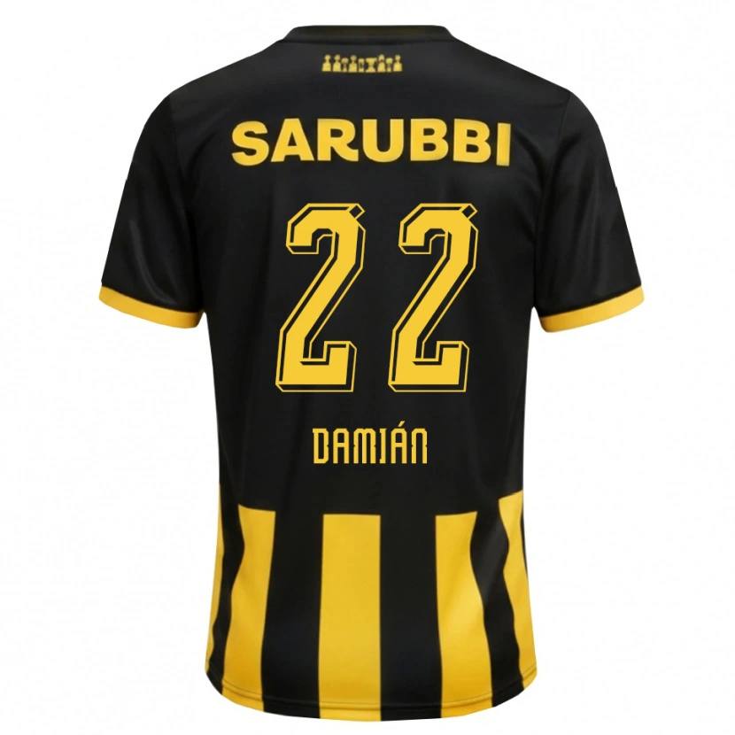Danxen Dames Damián Suárez #22 Zwart Geel Thuisshirt Thuistenue 2026/27 T-Shirt