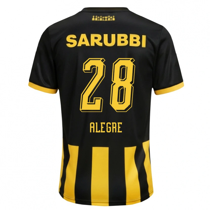 Danxen Dames Ignacio Alegre #28 Zwart Geel Thuisshirt Thuistenue 2026/27 T-Shirt
