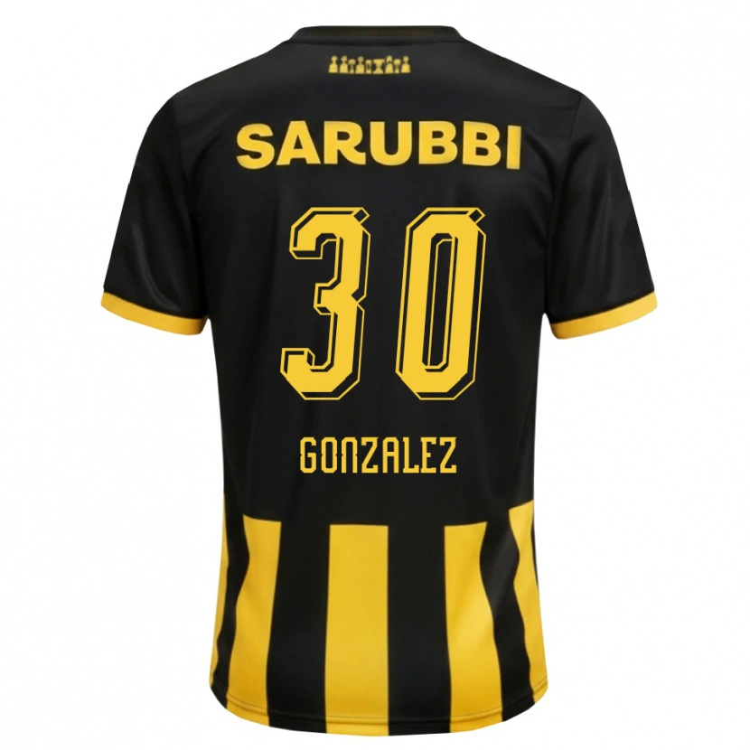 Danxen Dames Ángel González #30 Zwart Geel Thuisshirt Thuistenue 2026/27 T-Shirt