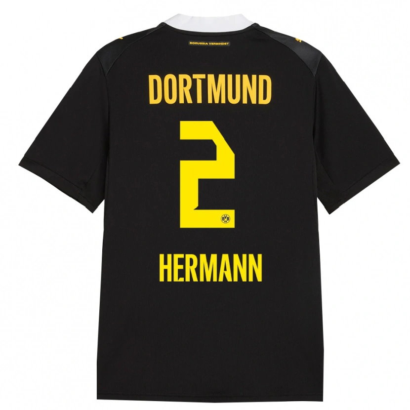 Danxen Dames Ben Hermann #2 Zwart Rood Geel Uitshirt Uittenue 2026/27 T-Shirt