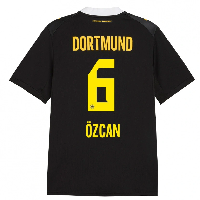 Danxen Dames Salih Ozcan #6 Zwart Rood Geel Uitshirt Uittenue 2026/27 T-Shirt
