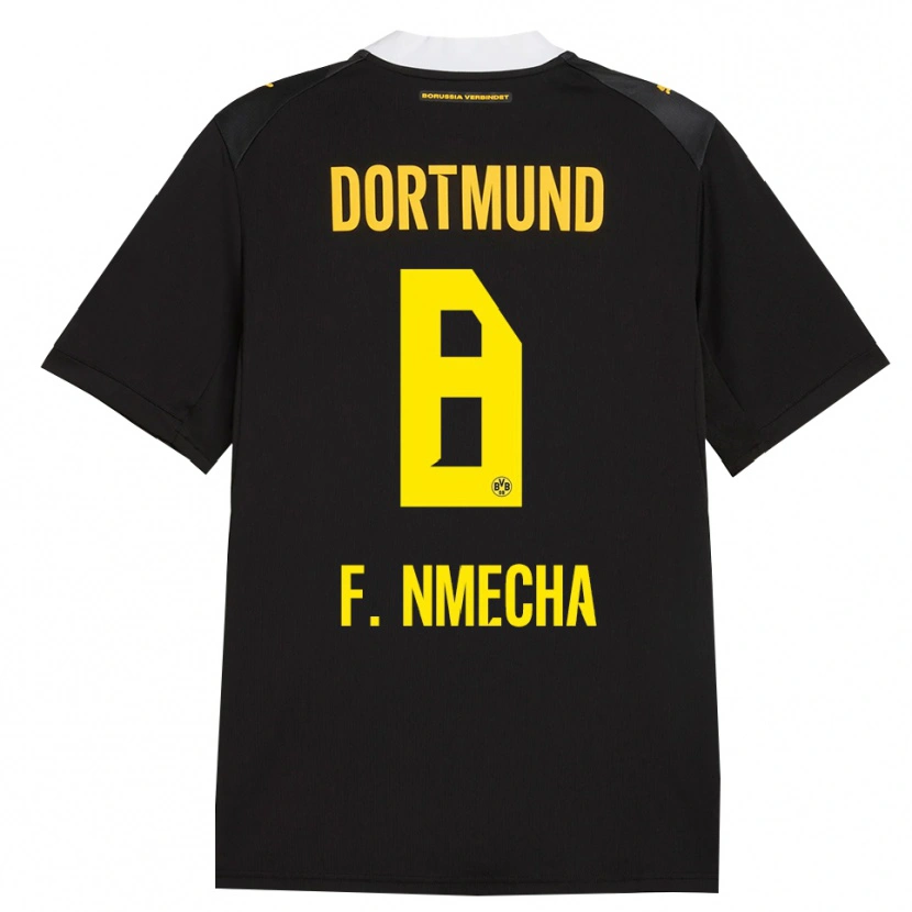 Danxen Dames Felix Nmecha #8 Zwart Rood Geel Uitshirt Uittenue 2026/27 T-Shirt