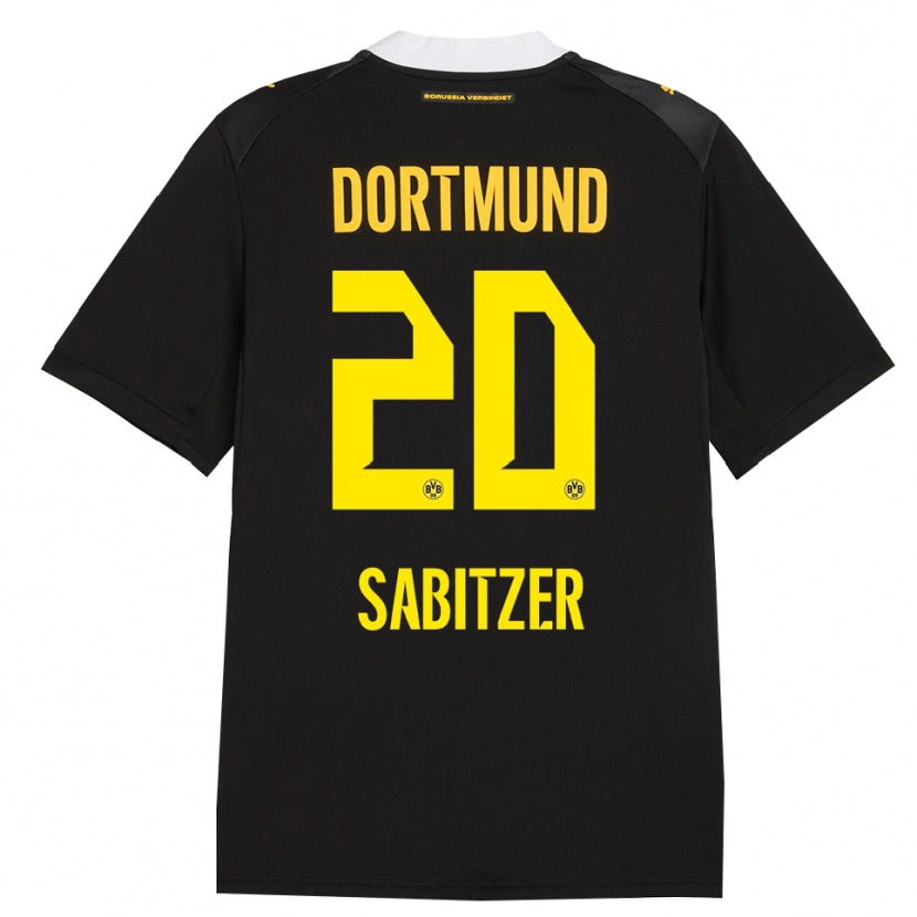 Danxen Dames Marcel Sabitzer #20 Zwart Rood Geel Uitshirt Uittenue 2026/27 T-Shirt