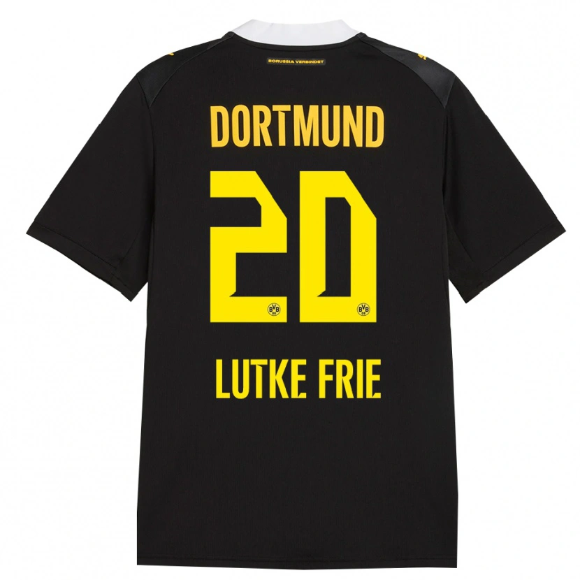 Danxen Dames Dennis Lutke-Frie #20 Zwart Rood Geel Uitshirt Uittenue 2026/27 T-Shirt