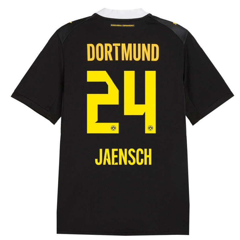 Danxen Dames Johann Jaensch #24 Zwart Rood Geel Uitshirt Uittenue 2026/27 T-Shirt