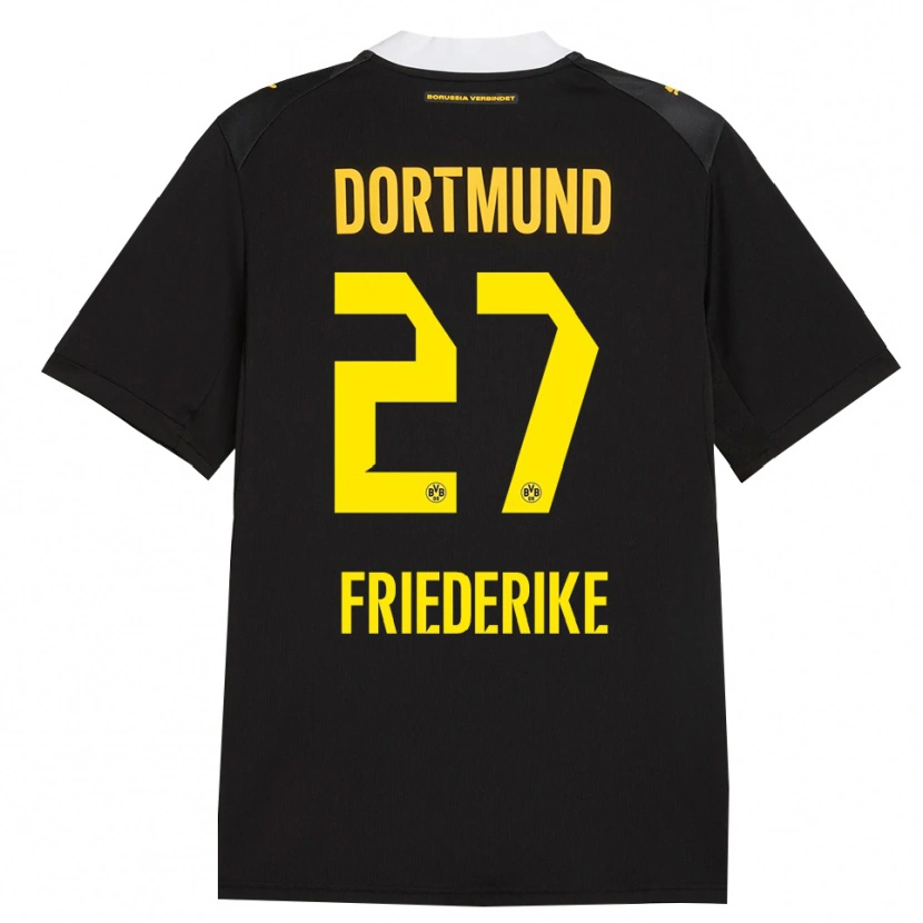 Danxen Dames Burczik Friederike #27 Zwart Rood Geel Uitshirt Uittenue 2026/27 T-Shirt