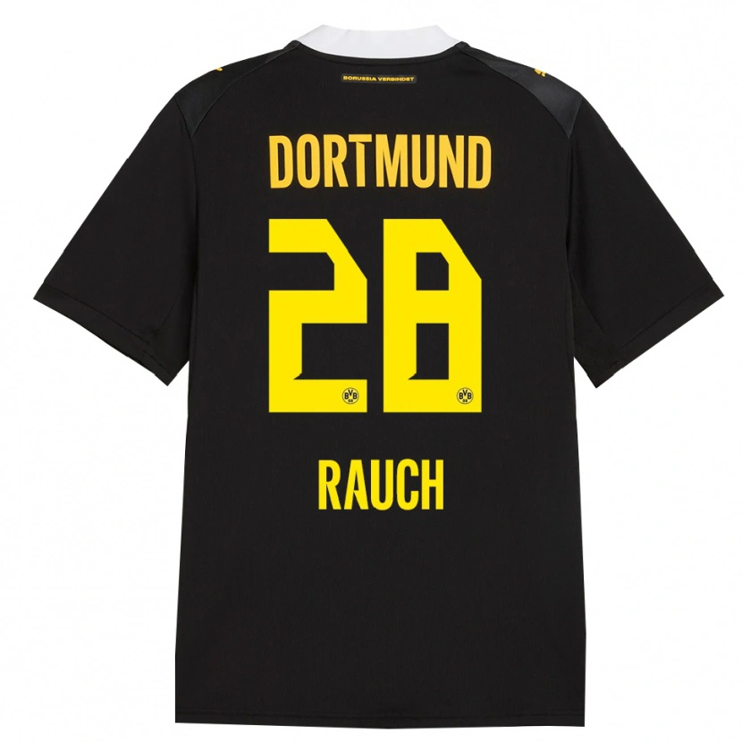 Danxen Dames Julius Fynn Rauch #28 Zwart Rood Geel Uitshirt Uittenue 2026/27 T-Shirt