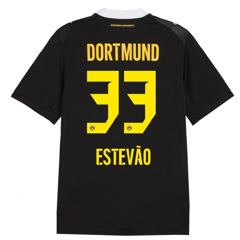 Danxen Dames Tiago Estevão #33 Zwart Rood Geel Uitshirt Uittenue 2026/27 T-Shirt