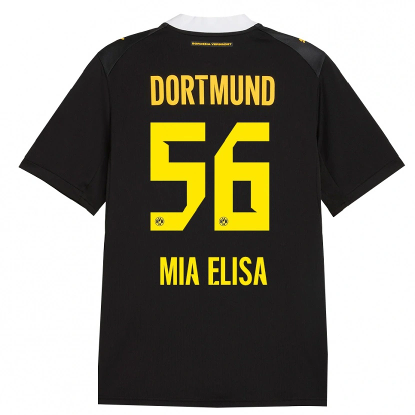 Danxen Dames Bomnuter Mia Elisa #56 Zwart Rood Geel Uitshirt Uittenue 2026/27 T-Shirt