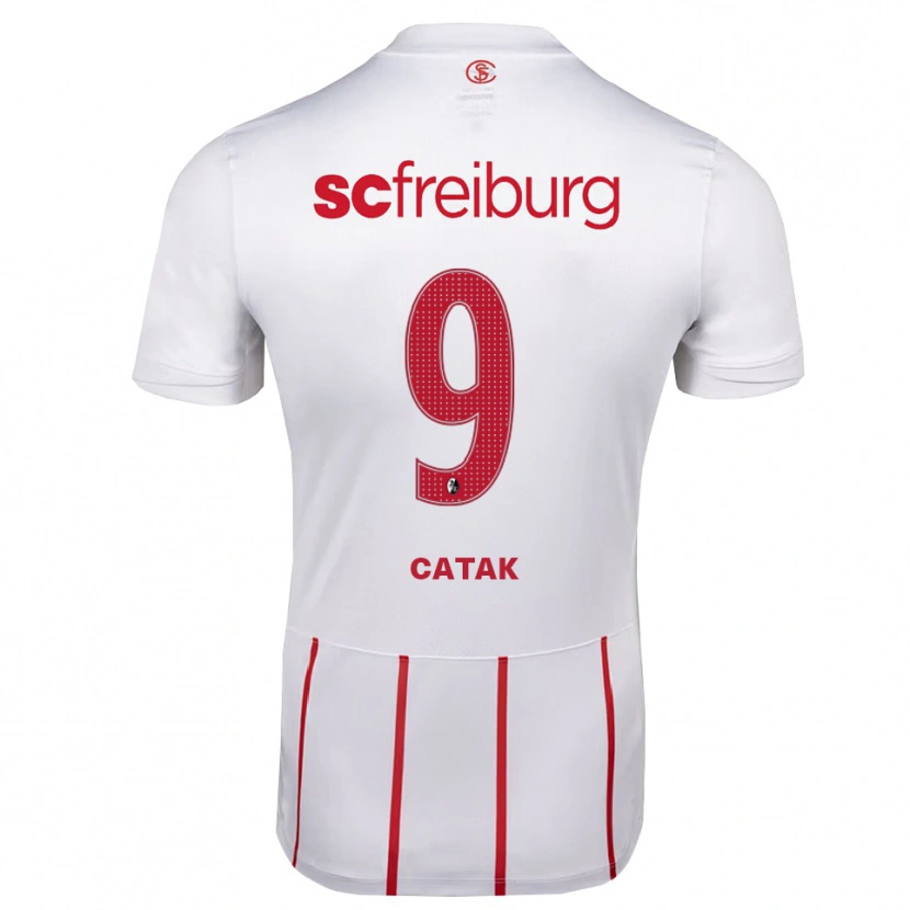 Danxen Dames Leon Catak #9 Wit Rood Geel Uitshirt Uittenue 2026/27 T-Shirt
