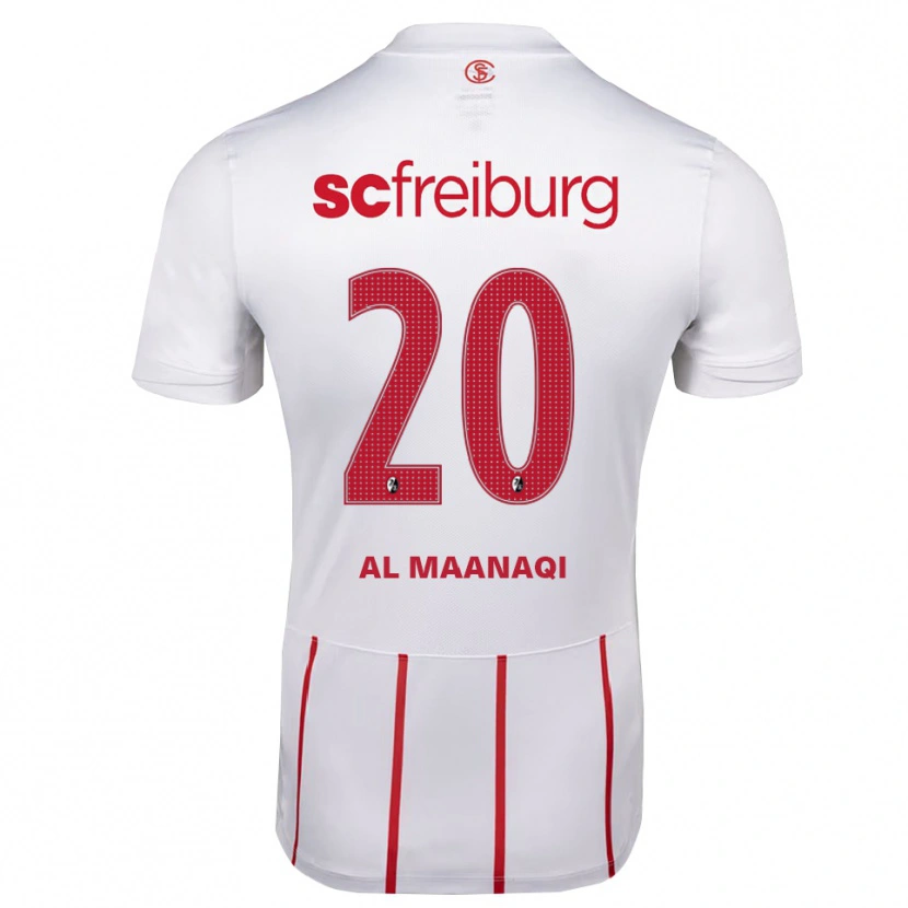 Danxen Dames Jawad Al Maanaqi #20 Wit Rood Geel Uitshirt Uittenue 2026/27 T-Shirt