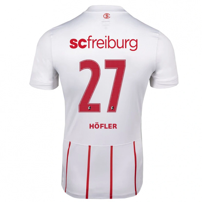 Danxen Dames Nicolas Höfler #27 Wit Rood Geel Uitshirt Uittenue 2026/27 T-Shirt