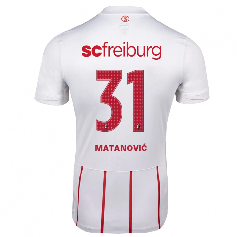 Danxen Dames Igor Matanovic #31 Wit Rood Geel Uitshirt Uittenue 2026/27 T-Shirt