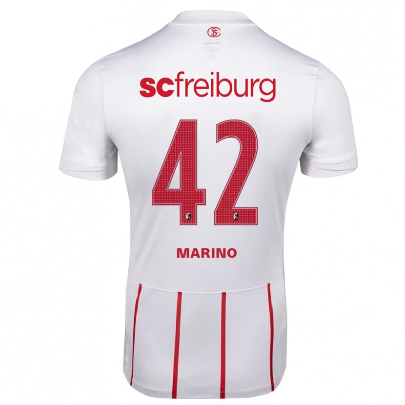 Danxen Dames Luca Marino #42 Wit Rood Geel Uitshirt Uittenue 2026/27 T-Shirt