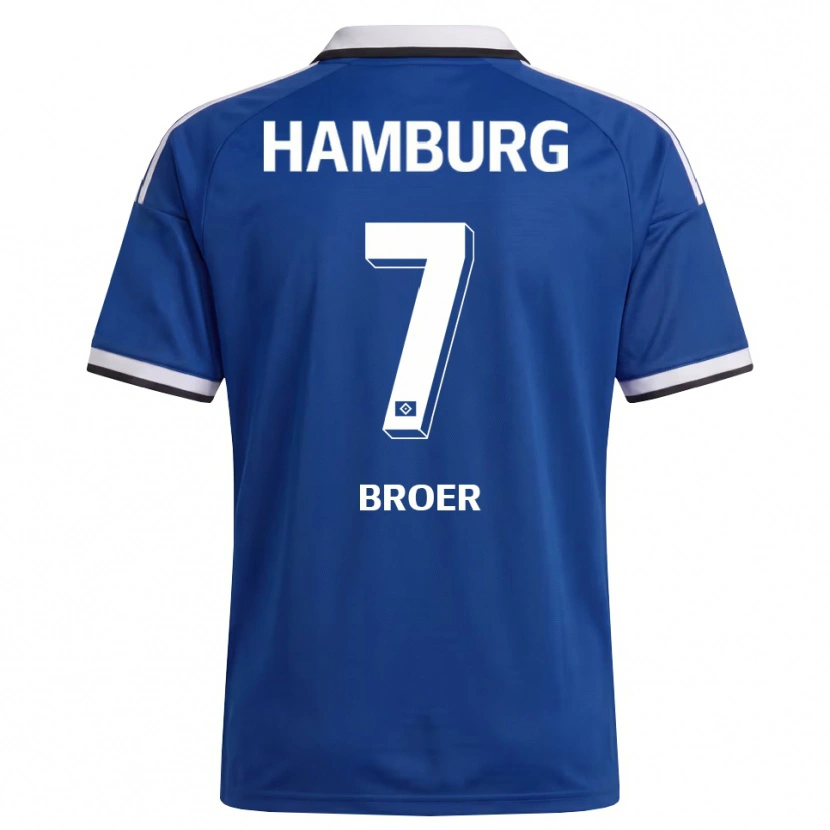 Danxen Dames Yannick Tim Bröer #7 Wit Blauw Uitshirt Uittenue 2026/27 T-Shirt