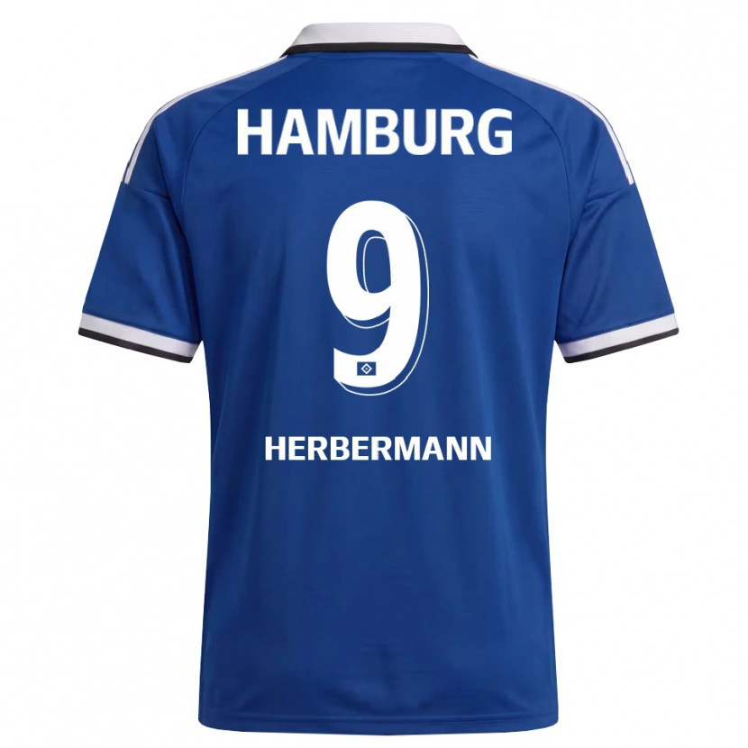 Danxen Dames Kevin Herbermann #9 Wit Blauw Uitshirt Uittenue 2026/27 T-Shirt