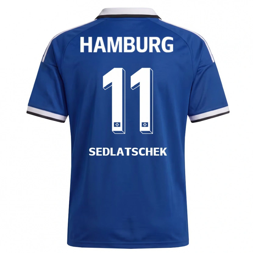 Danxen Dames Thierry Sedlatschek #11 Wit Blauw Uitshirt Uittenue 2026/27 T-Shirt