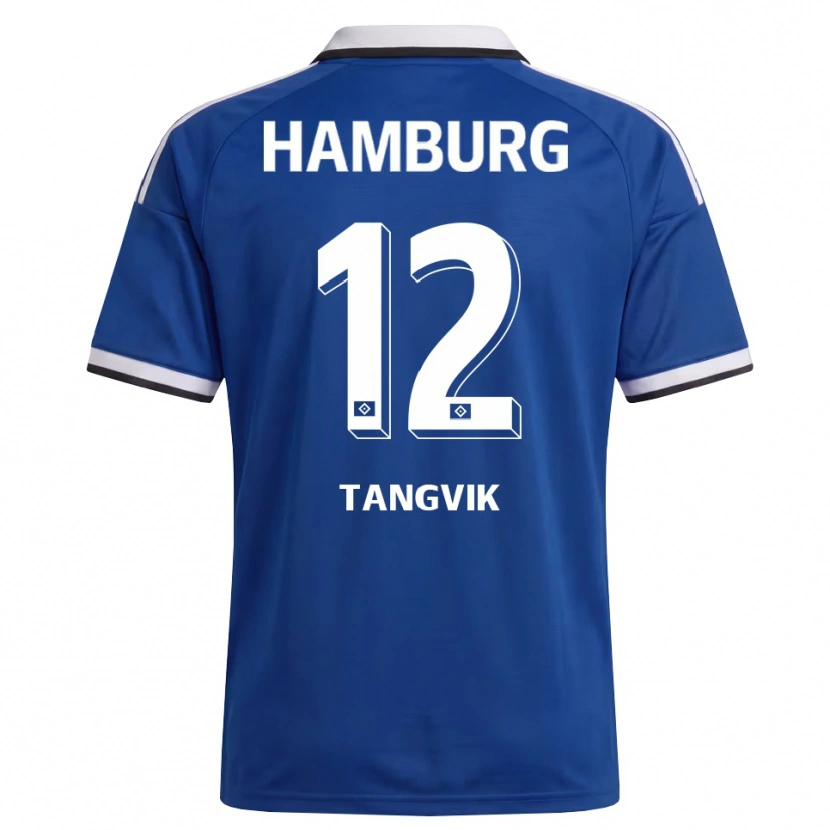 Danxen Dames Sander Tangvik #12 Wit Blauw Uitshirt Uittenue 2026/27 T-Shirt