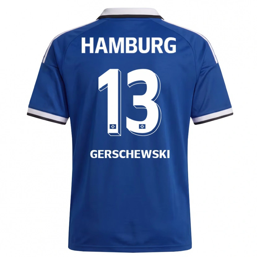 Danxen Dames Frede Gerschewski #13 Wit Blauw Uitshirt Uittenue 2026/27 T-Shirt