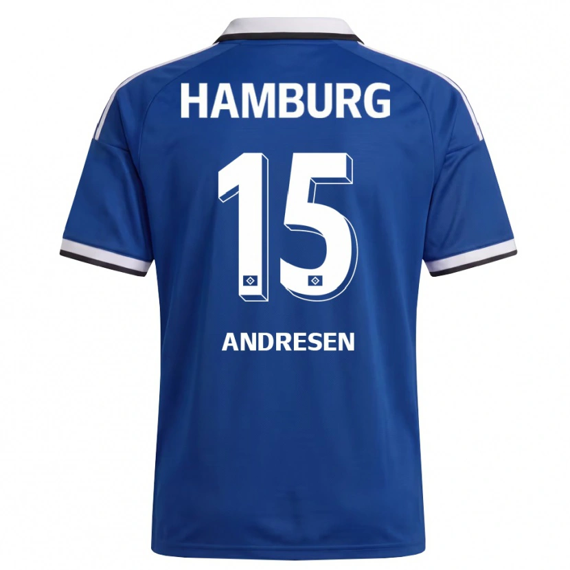 Danxen Dames Bent Andresen #15 Wit Blauw Uitshirt Uittenue 2026/27 T-Shirt