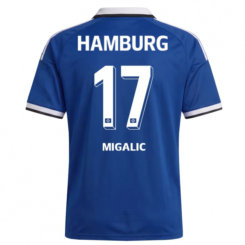 Danxen Dames Dorian Migalic #17 Wit Blauw Uitshirt Uittenue 2026/27 T-Shirt