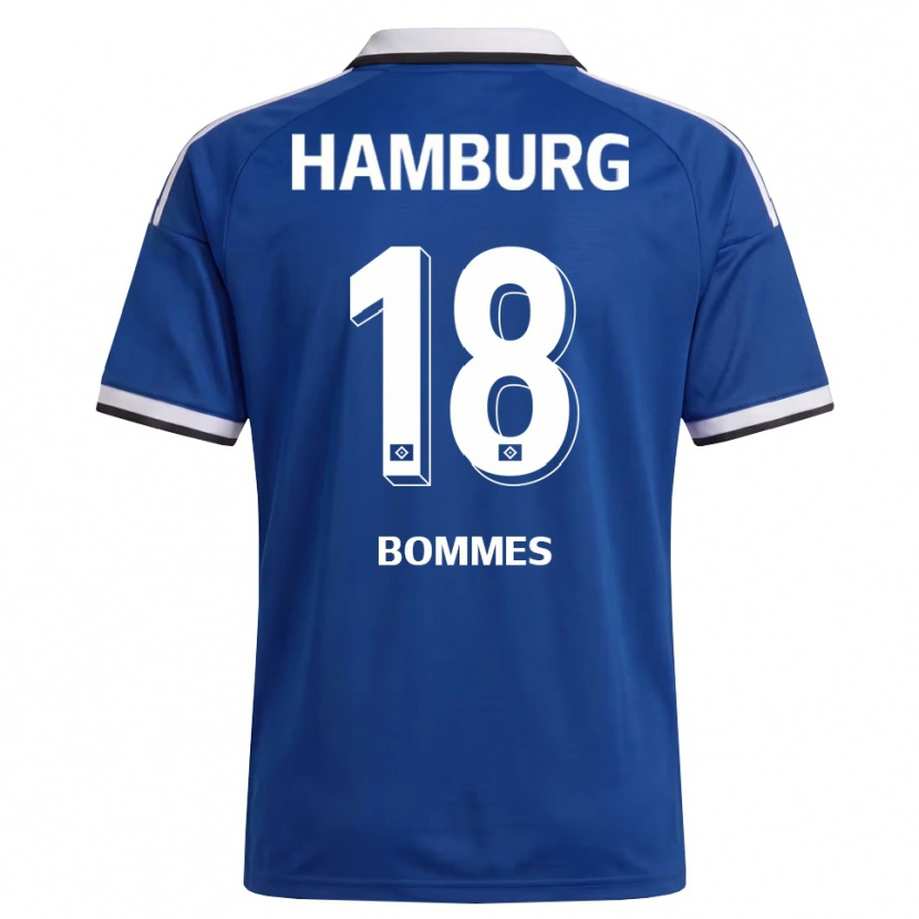 Danxen Dames Jonathan Bommes #18 Wit Blauw Uitshirt Uittenue 2026/27 T-Shirt