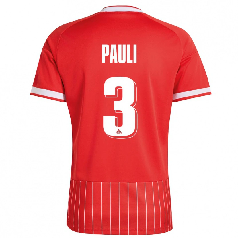 Danxen Dames Julian Pauli #3 Rood Wit Groen Uitshirt Uittenue 2026/27 T-Shirt
