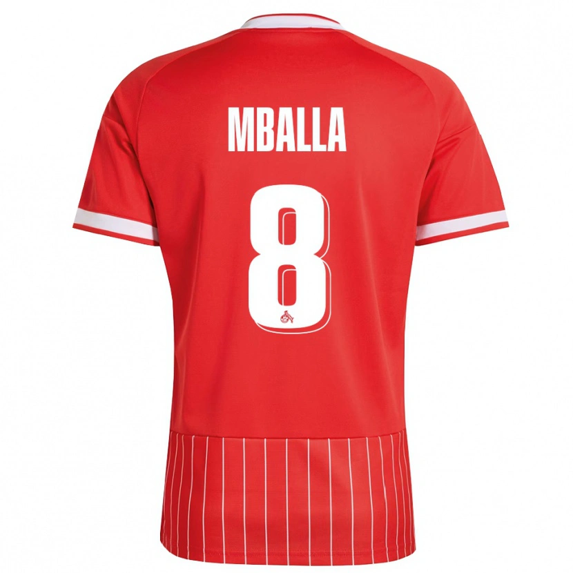 Danxen Dames Loiks Mballa #8 Rood Wit Groen Uitshirt Uittenue 2026/27 T-Shirt
