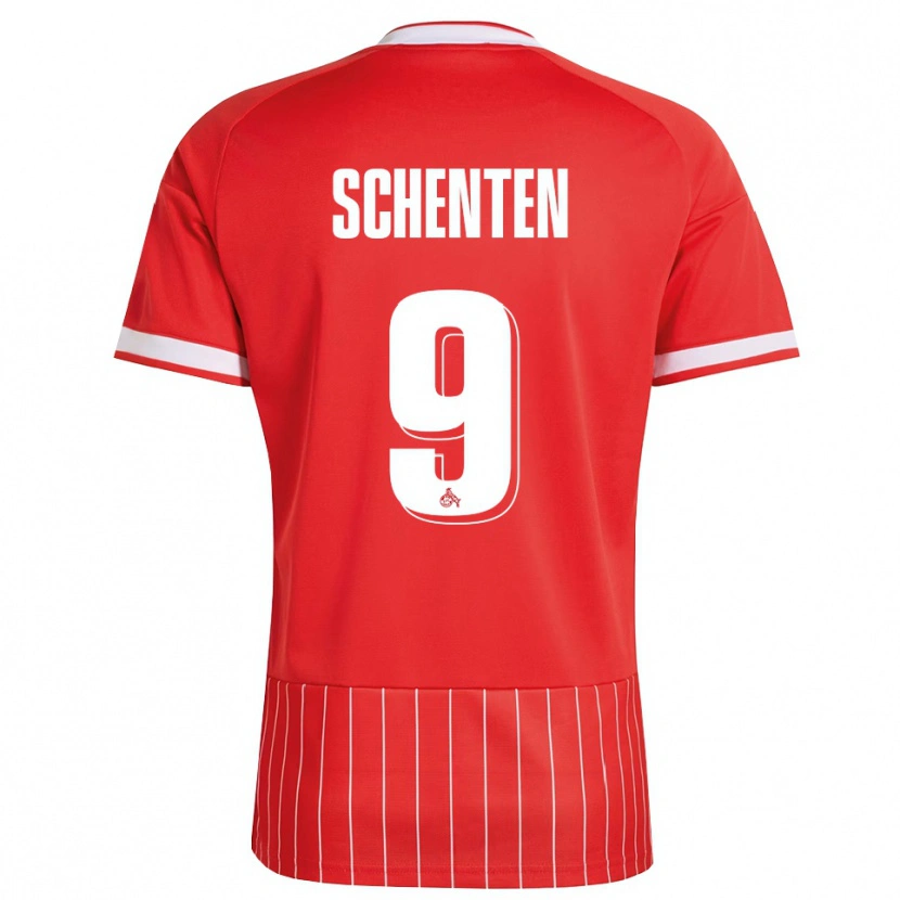 Danxen Dames Fynn Schenten #9 Rood Wit Groen Uitshirt Uittenue 2026/27 T-Shirt