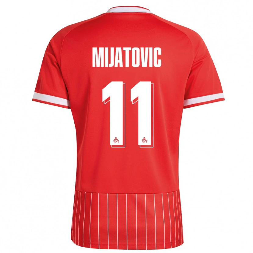 Danxen Dames Luca Mijatovic #11 Rood Wit Groen Uitshirt Uittenue 2026/27 T-Shirt