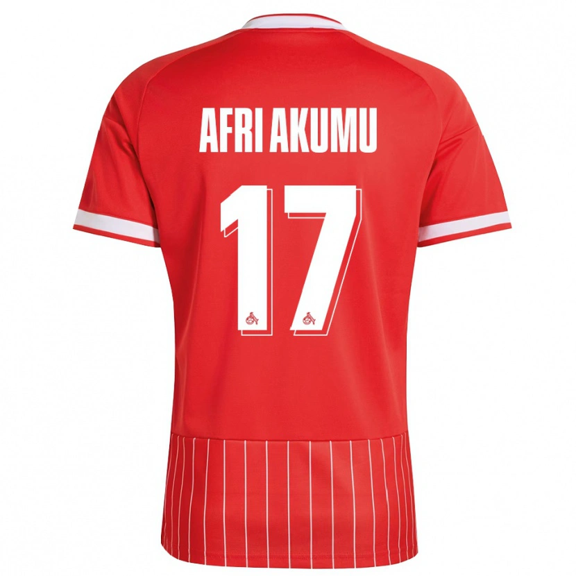 Danxen Dames Maik Afri Akumu #17 Rood Wit Groen Uitshirt Uittenue 2026/27 T-Shirt