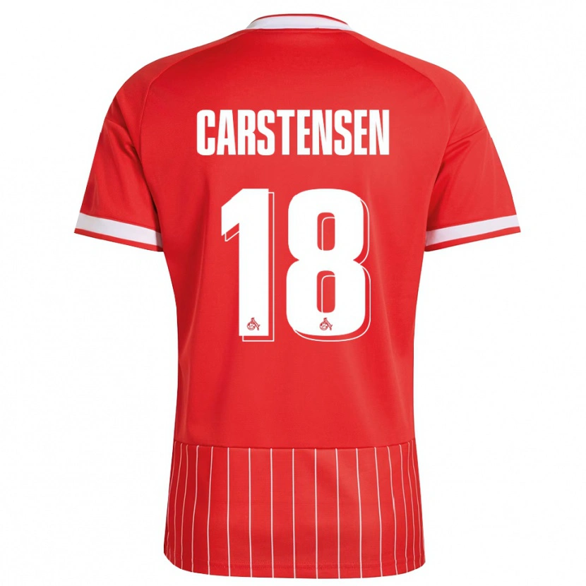 Danxen Dames Rasmus Carstensen #18 Rood Wit Groen Uitshirt Uittenue 2026/27 T-Shirt