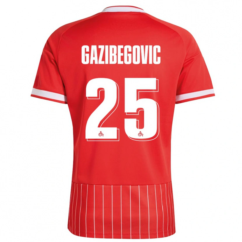 Danxen Dames Jusuf Gazibegovic #25 Rood Wit Groen Uitshirt Uittenue 2026/27 T-Shirt