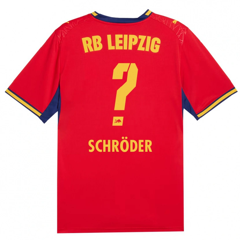 Danxen Dames Levin Schröder #0 Rood Geel Koninklijk Blauw Uitshirt Uittenue 2026/27 T-Shirt