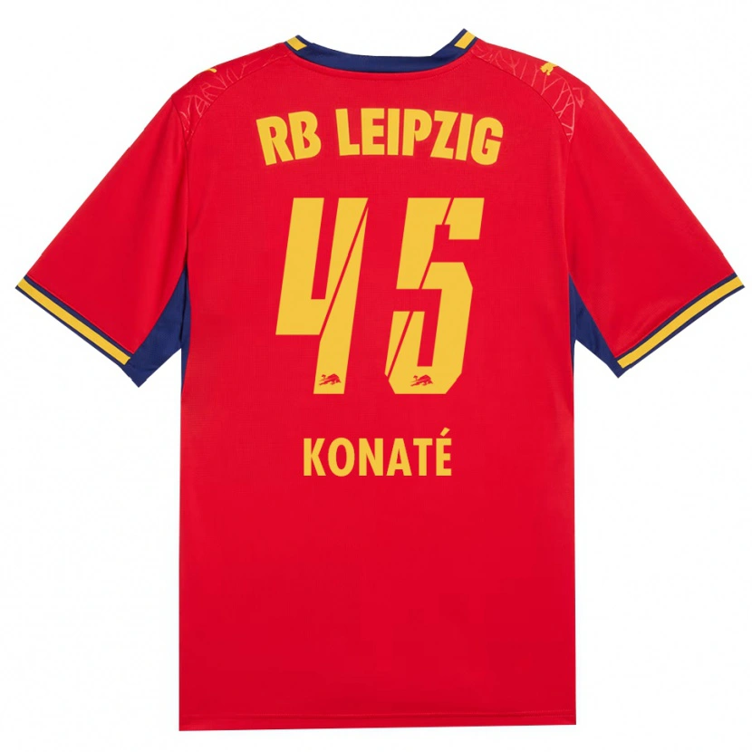 Danxen Dames Samba Konaté #45 Rood Geel Koninklijk Blauw Uitshirt Uittenue 2026/27 T-Shirt